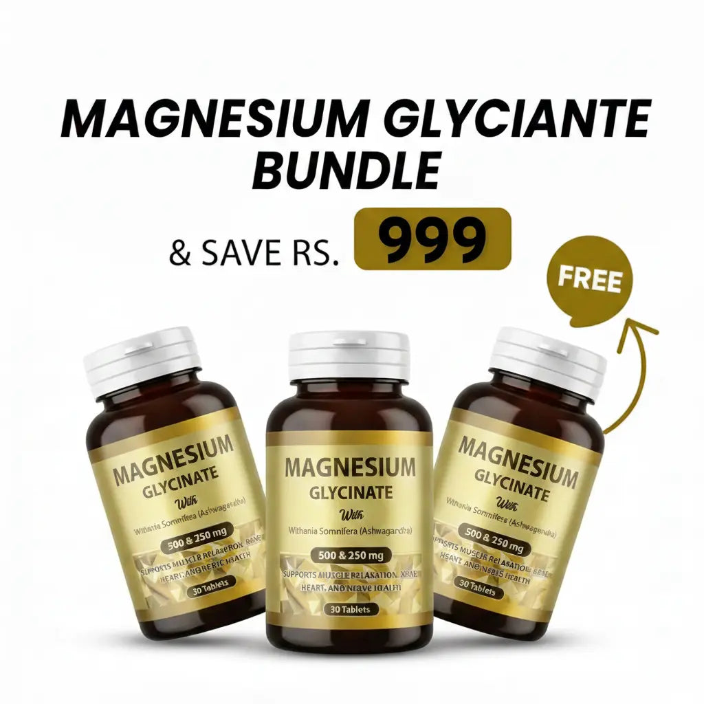 "GLYMIG Magnesium Glycinate + Ashwagandha HBF PHARMA"