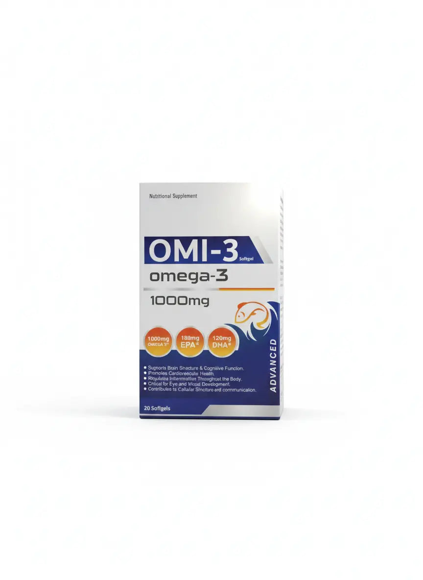 "OMI-3 Omega-3 Softgels 1000mg HBF PHARMA"